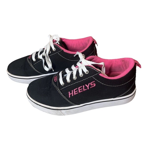 Heelys Girls Skate Shoes Black Pink Youth Size 6 Roller Sneakers - Picture 3 of 10